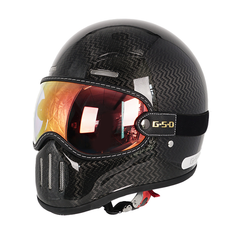 Full Helmet Electric, Motuoche Motosiklet kaskı (dəbilqə) - wave-pattern-colored-visor-m55-56