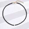 Black beaded bracelet from pearl, brand advanced necklace, sophisticated fashionable accessory, simple and elegant design, high-quality style