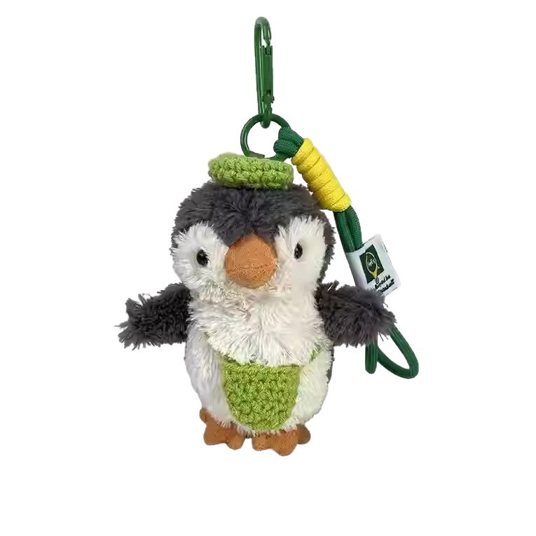 Nueva boina pingüino adornos lindos bolsos adornos muñecas de peluche joyas llaveros de automóviles