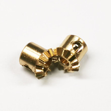 0.5模数12齿黄铜锥齿轮小台阶金属伞齿轮1:1直角传动DIY其他