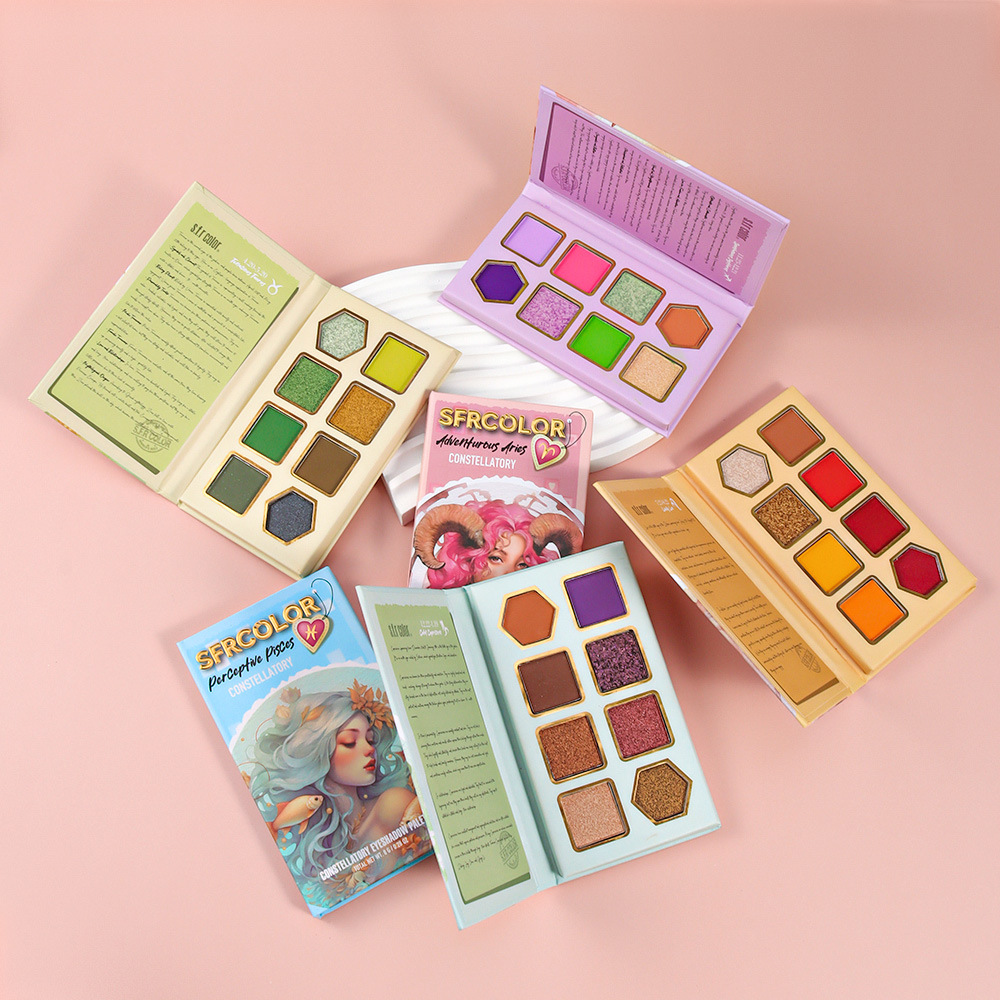 s.f.r color transfronterizo exclusivo para nuevos productos mate perla doce constelación de sombra de ojos set maquillaje al por mayor