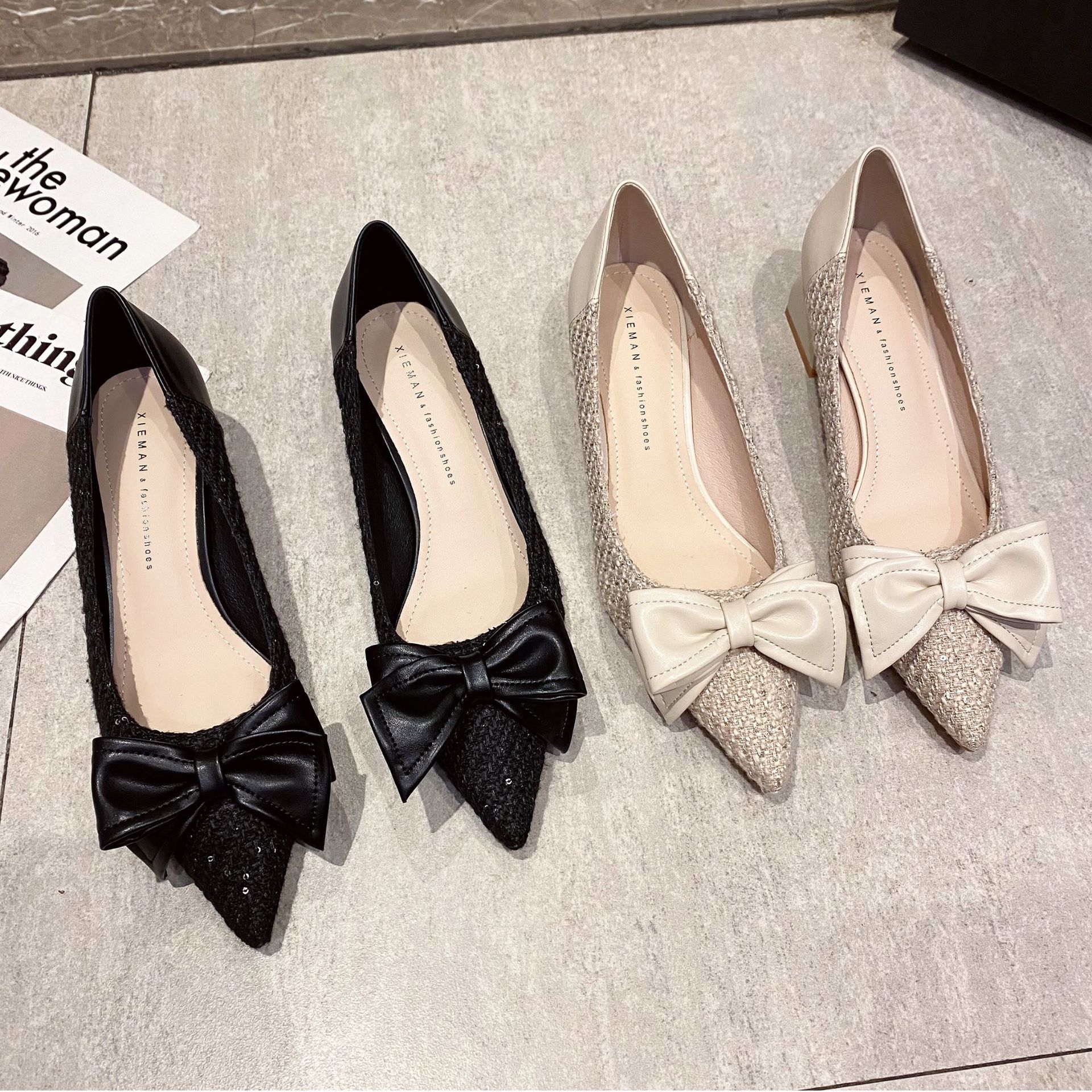 Damen High Heels Abendschuhe Mit Schleife Und Spitzem Absatz_voghion.com