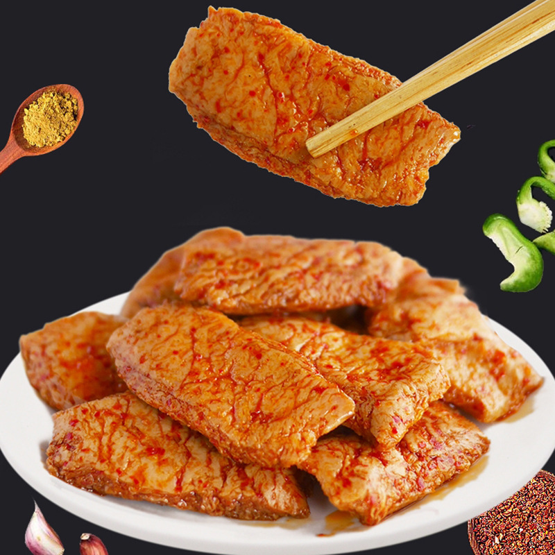 手撕素肉香辣素牛排大辣片豆干零食小吃网红食品零食便宜量大批发|undefined