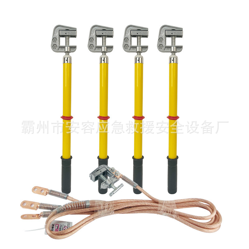 0.4kV螺旋平口接地线螺旋压紧式接地棒平压丝杠线排两用接地棒