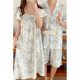 Real shot 2024 Korean summer new couple ink painting national tide pastoral sweet short sleeve pajamas suit home clothes women