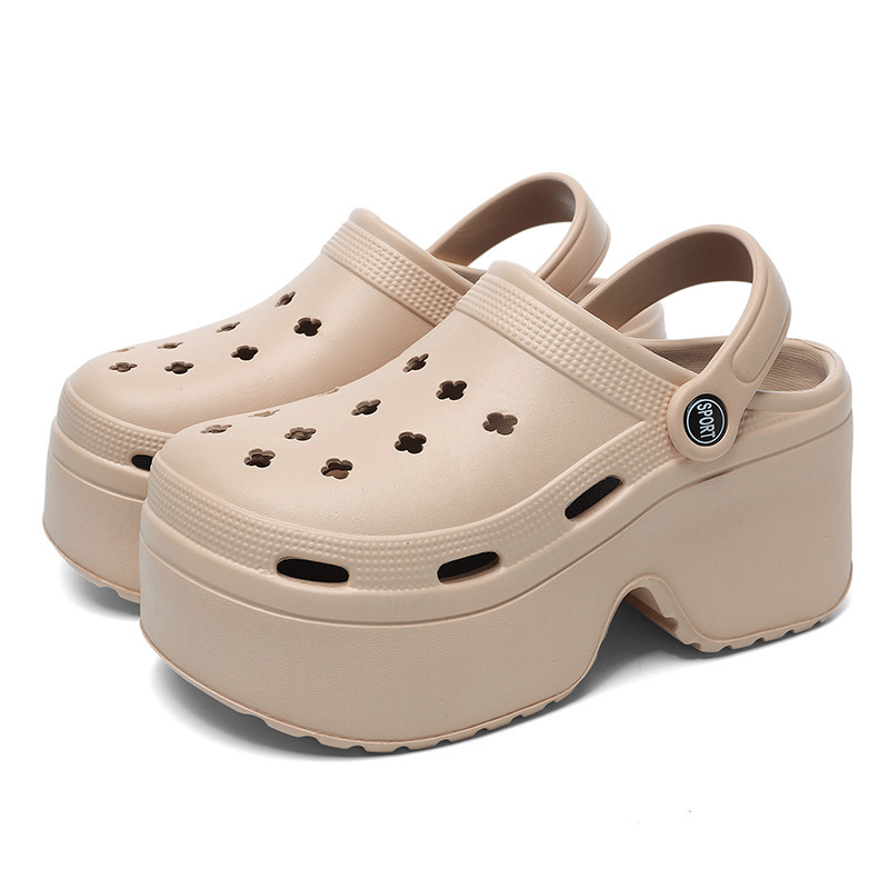 Eva Clogs Thick-Soled 9.0 Women's Height-Increasing Non-Slip Beach Outer Wear Summer Cut Out Non-Stinky Foot Slippers Eva Clogs Thick-Soled 9.0 Women's Height-Increasing Non-Slip Beach Outer Wear Summer Cut Out Non-Stinky Foot Slippers
