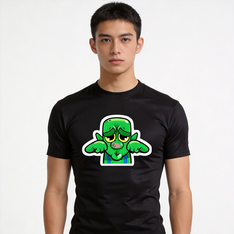 Green Goblin Boohoo Cartoon Monster short-sleeved T-shirt Green Goblin Boohoo Cartoon Monster short-sleeved T-shirt