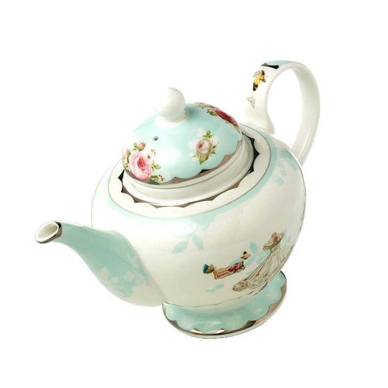 Estilo europeo de oro borde hueso China de alta apariencia taza de café traje nórdico hogar británico tarde juego de té traje al por mayor