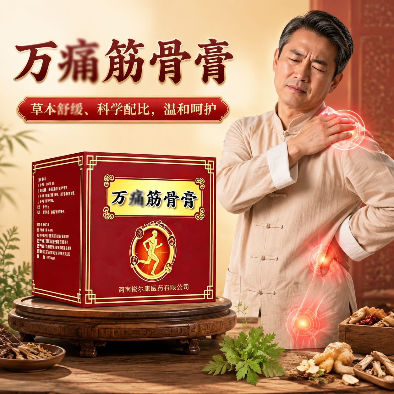Wan Tong Jin Gu Gao Herbal Massage Paste for Body Care 30g External Use overview