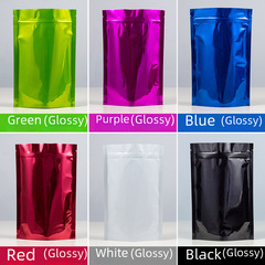 Colored aluminum foil bags, aluminum-plated self-sealing plastic bags, metal sealed bags, sample packaging, tea bag packaging wholesale