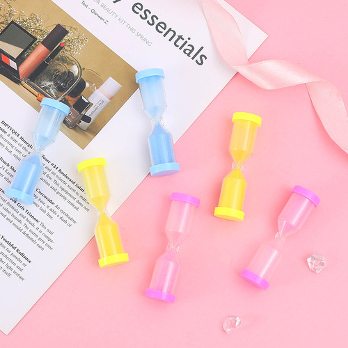Children's timer student timing hourglass plastic anti-fall time small hourglass mini creative ornament small gift