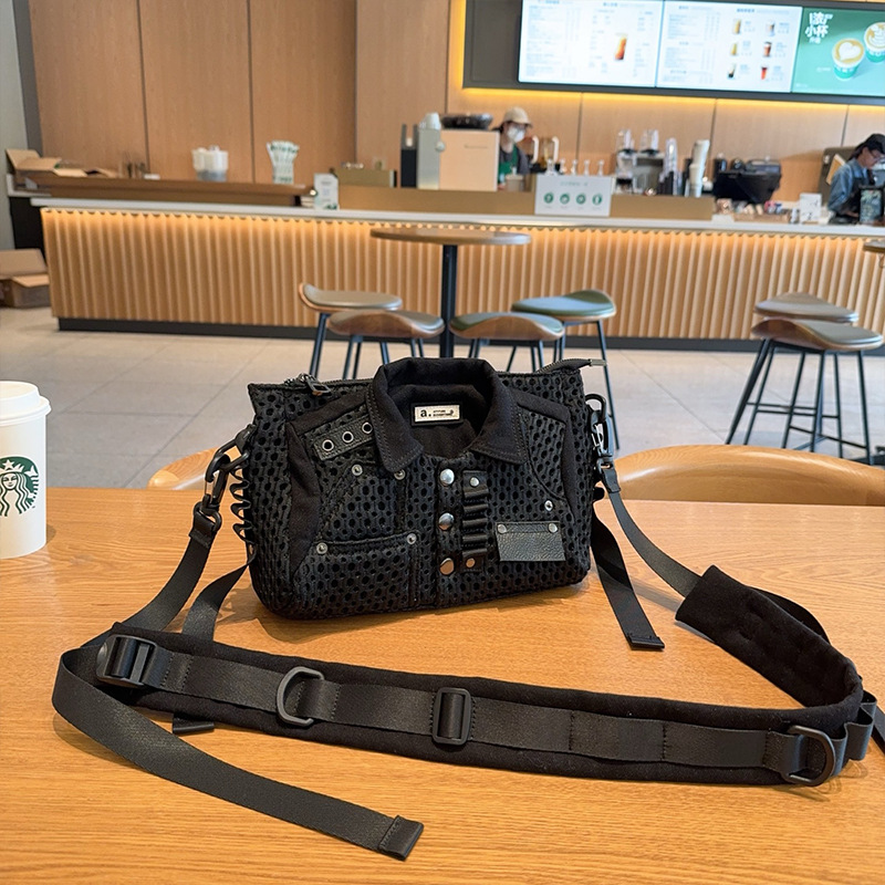 트렌디한 여성용 가방, 새로운 메쉬 의류 스타일의 크로스백, 맞춤형 다용도 숄더백, 넓은 어깨끈, 패셔너블한 숄더백, 통근용