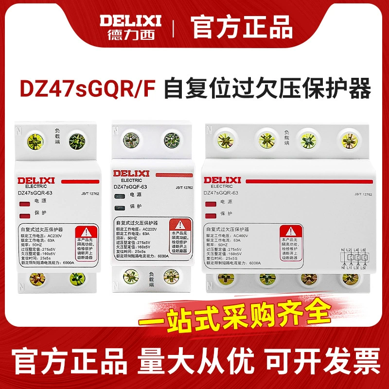 Защита от перенапряжения Delixi от дуплекса DZ47sGQRF-63 63 А при входе и выходе из 40 А, бытовой 220 В