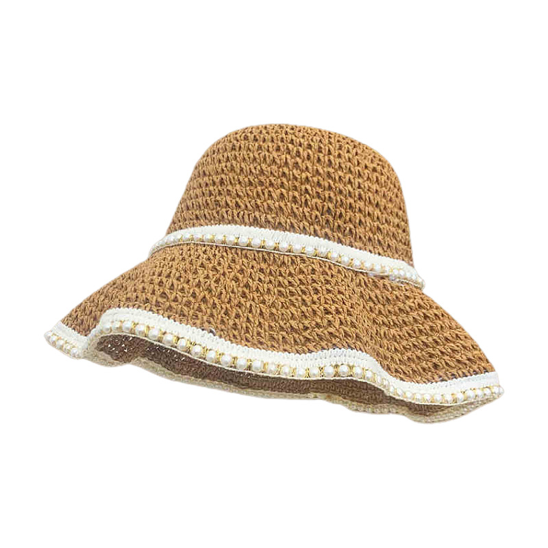 112g Weight Straw Hat Hats Type Casual, Outdoor Occasion Papyrus Material Bow Knot Pattern Spring&Summer Season Women's Gender Hawaiian, Tropical, Sweet Style Curved Eaves, Ruffles Rim Women's Hawaiian Tropical Sweet Bow Knot Curved Eaves Ruffles Straw Hat 45