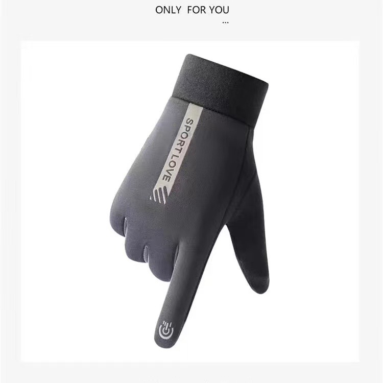 Guantes de cuero para hombres de invierno a prueba de viento, impermeable, guantes de motocicleta caliente, pantalla táctil de invierno