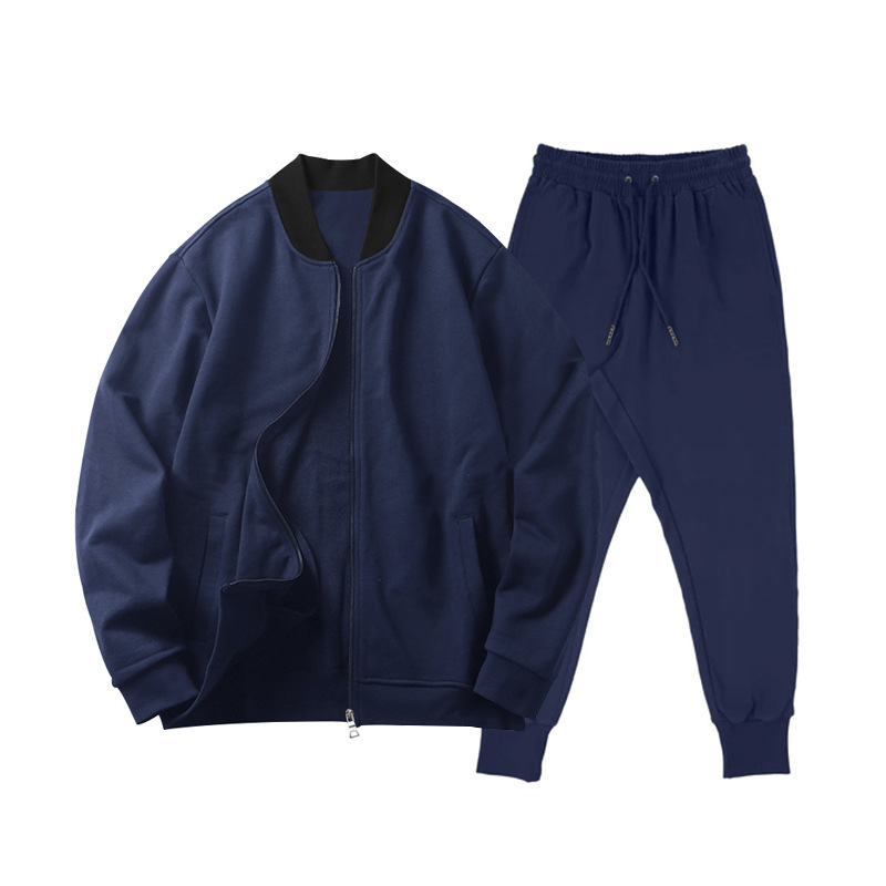 700g Weight Long Sleeve Sleeve Length Cotton Blend, Polyester Fabric Type Pants Sets Sets Type 2 Pieces Set Quantity Casual Occasion Collarless Neckline Regular Fit Fit Type Solid Color Pattern Spring, Autumn Season Men's Gender Simple Style Style Casual Men's Simple Style Solid Color Cotton Blend Polyester Pants Sets 18