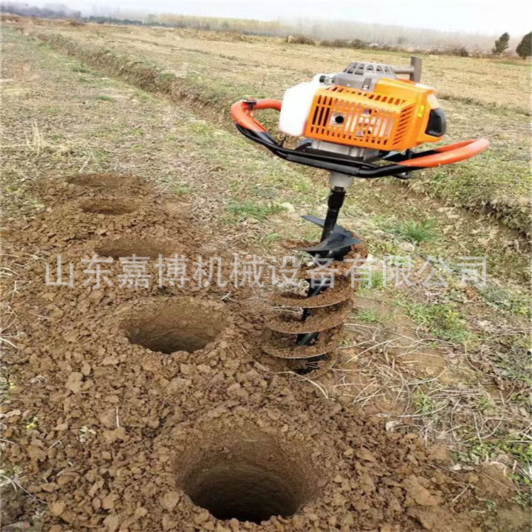汽油地钻机大功率农用松土施肥果园种植种树挖坑机打桩打桩打洞机