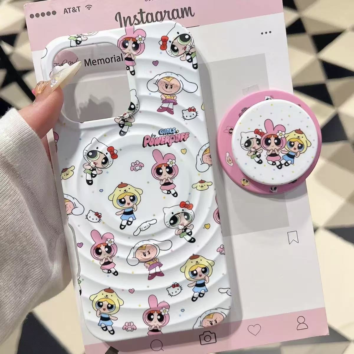 Linda niña de dibujos animados 15ProMax magnéticamente absorbente de ondas iPhone16 funda para teléfono móvil apple 14 hembra 13 duro
