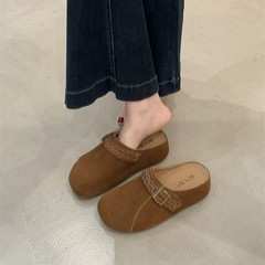 内增高勃肯半拖鞋懒人一脚蹬2025新款厚底包头拖鞋外穿勃肯鞋女鞋
