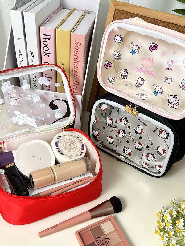 Пустяшная косметичка Hello Kitty, косметичка Hello Kitty, вместительный органайзер для путешествий, оптовая продажа