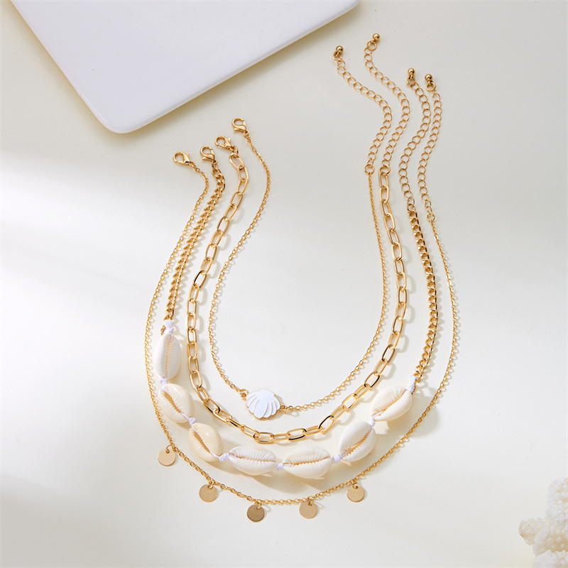 Bijoux transfrontaliers européens et américains, style océan, coquillage, conque, pompon, étoile de mer en argile souple multicouche_voghion.com