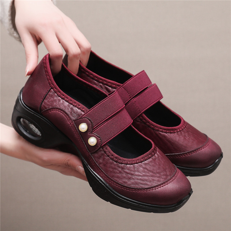 2023 Spring New Square Dance Mom's Middle aged and Elderly Women's Soft Sole Four Seasons Outwear Air Cushion Walking_voghion.com