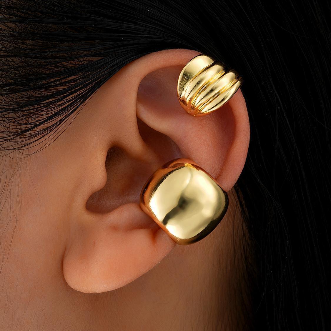 Geometría europea y americana transfronteriza, líneas brillantes irregulares, cobre chapado en oro real, lujo ligero de alta gama, pendientes de nicho, pendientes, mujeres
