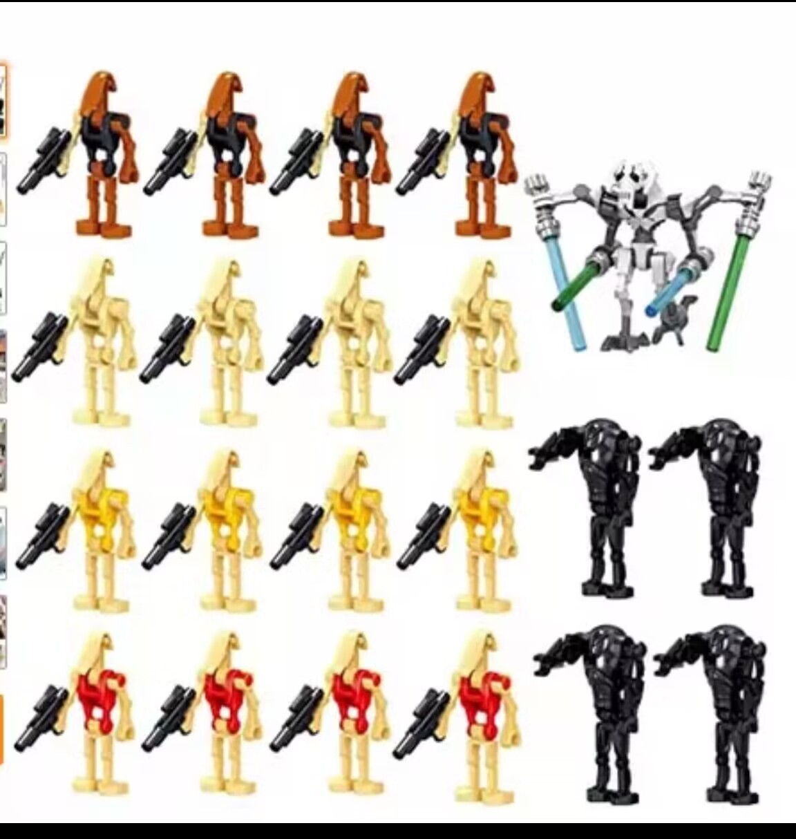 thumbnail image 1 of Rompecabezas para niños, variedad de soldados robot de batalla de Star Wars, conjunto de juguetes de muñecas de bloques de construcción ensamblados para niños, 1 of 5