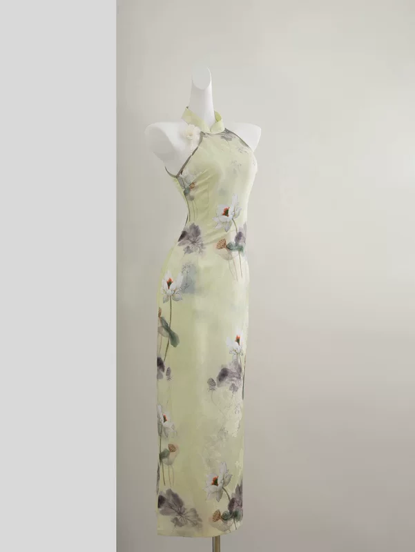 Poster, cheongsam sleevless, Chinese style