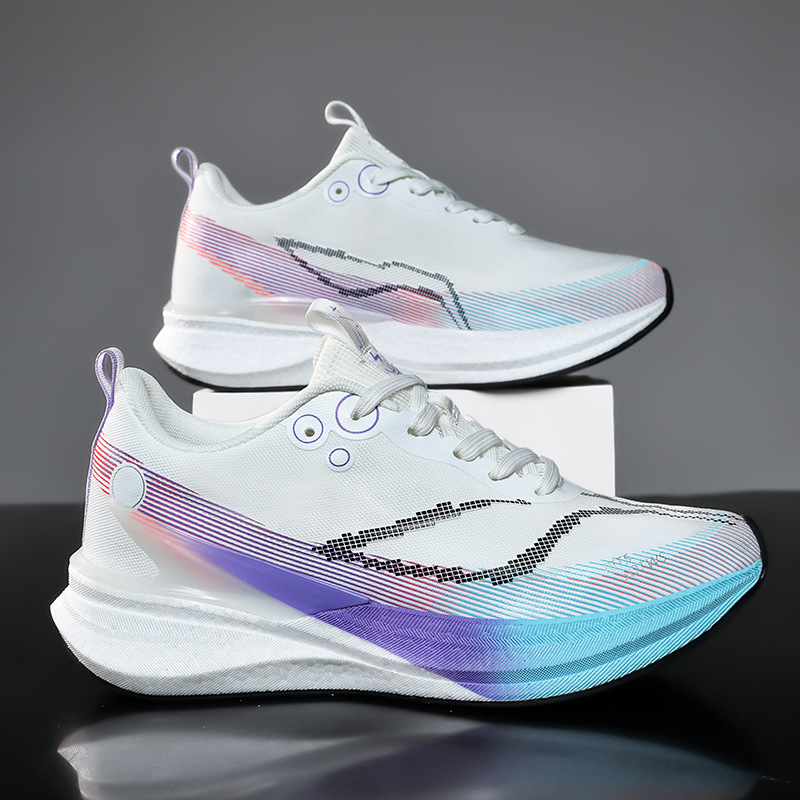 Zapatos de corrida de carbono superligero transpirables adolescentes para hombres y mujeres, zapatos de corrida casuales para estudiantes