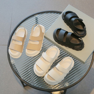 Children's Summer Shoes 2025 K-Style New Casual Open-Toe Sandals for Boys and Girls, Middle-Aged and Older Students, Beach Shoes, Trendy