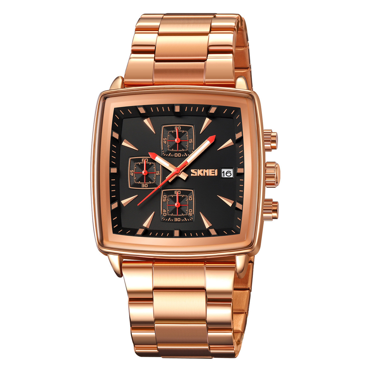 Momento de comercio exterior transfronterizo reloj de hombre tres ojos seis agujas calendario de luz nocturna reloj de pulsera impermeable multifunción cronógrafo de hombre