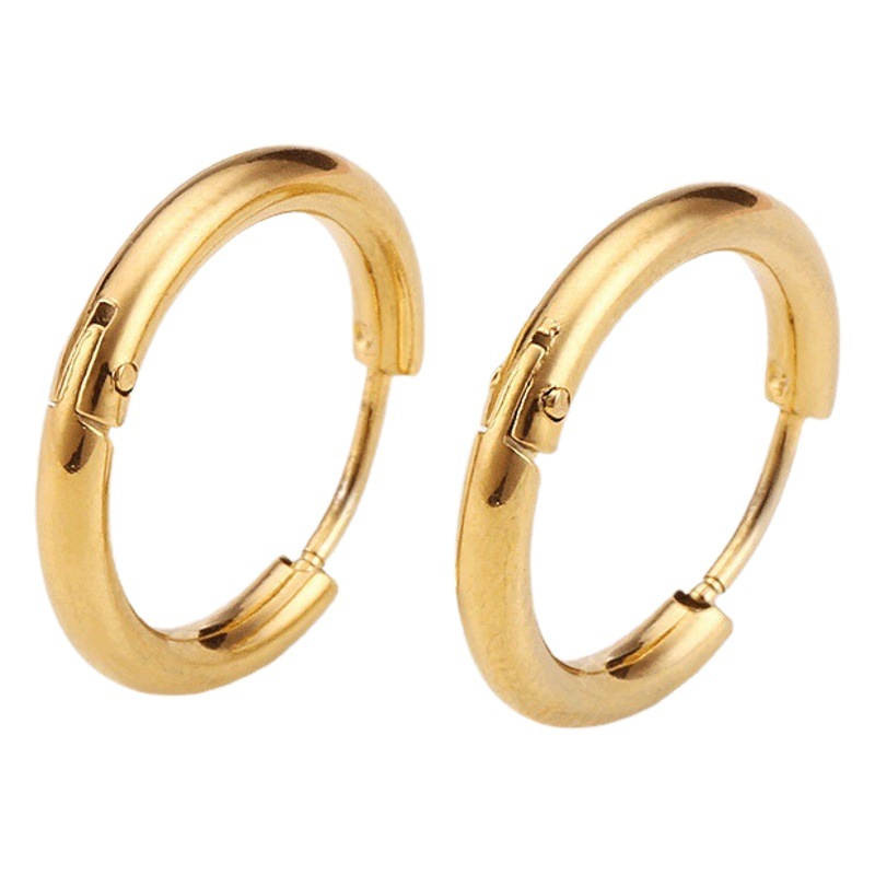 2026 New European and American Style Simple Stainless Steel Earrings with a High-End Feel, Stainless Steel Ear Clips, Trendy Jewelry Manufacturer