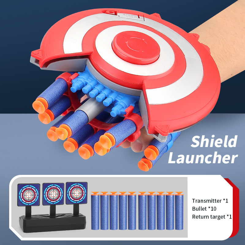 Capitán escudo lanzador + 10 balas + objetivo de retorno