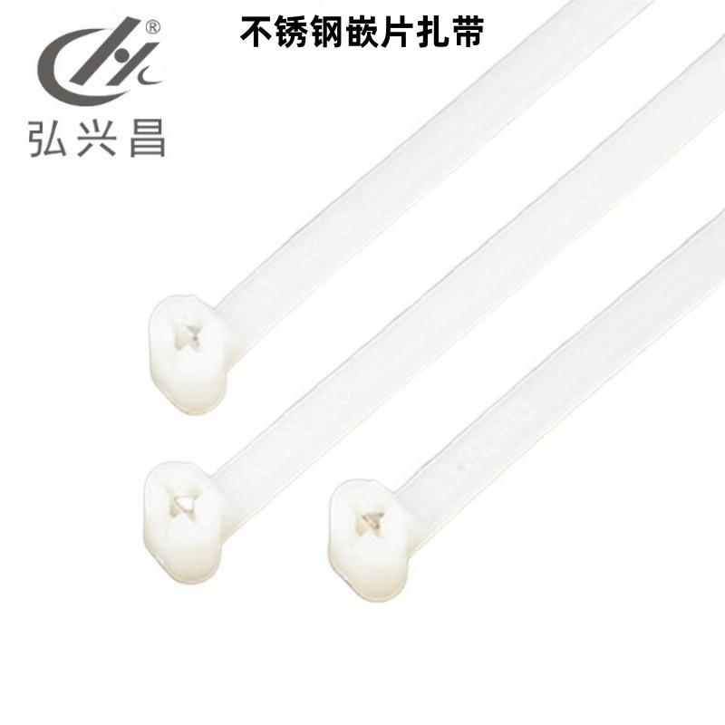 直供 不锈钢嵌片扎带 插销式尼龙扎带(可退型) 尺寸齐全 大量现货