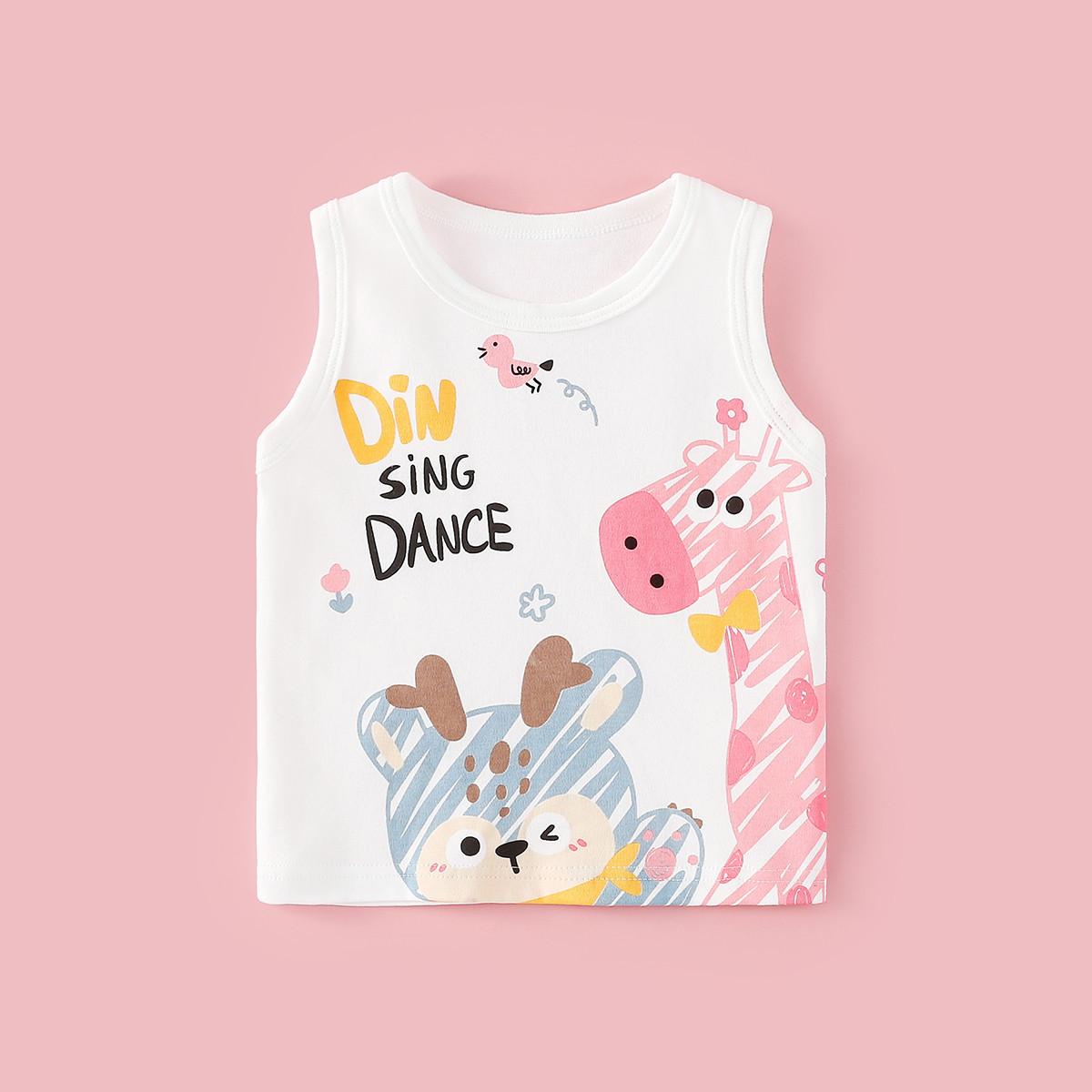 代理の赤ちゃんのベストの服の夏の薄いタイプの子供の純綿の上着の男女の子供のガーターの袖なしの底のシャツ