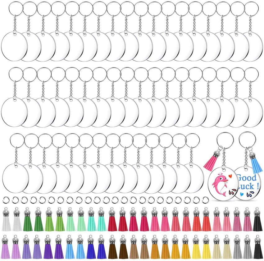 Cross-border DIY round acrylic color lea...