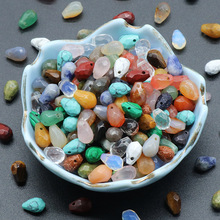 1320-天然水晶水滴横孔切面散珠10颗diy手工饰品手链耳环发簪配件