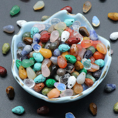 1320-Natural crystal water drop cross-hole cut loose beads 10 pieces diy handmade jewelry bracelet earrings hairpin accessories