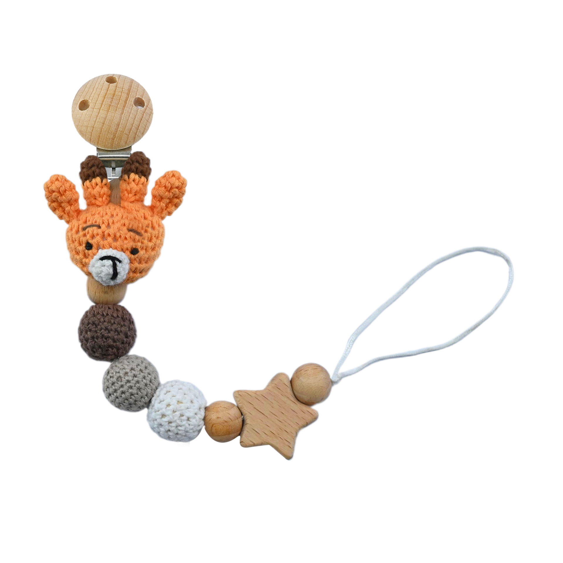 Cadena anti-caída de ganchillo Cadena de mordedor para bebés Palo molar para bebés Juguete Cuerda anti-pérdida Pegamento para morderse Cadena de chupete para bebés