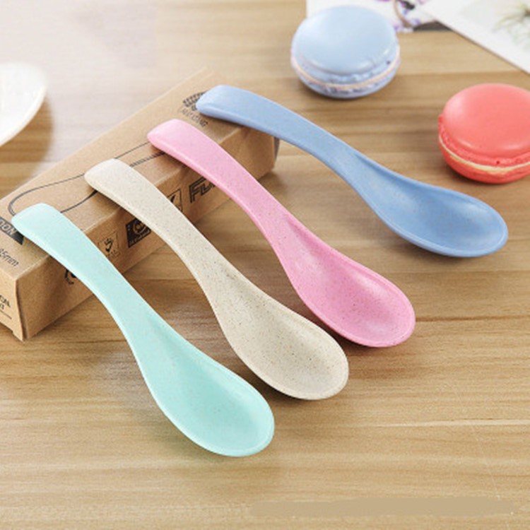 Trigo paja Tazón Cuchara traje de regalo de cereales tazón de arroz hogar vajilla de trigo suministro directo de fábrica