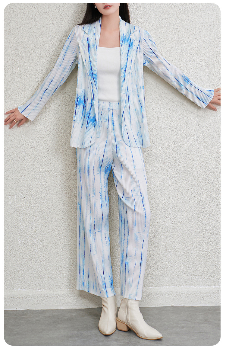 GraceChic, completo da donna di alta moda per pendolari, elegante, spesso, resistente, a righe leggere, in due pezzi_voghion.com
