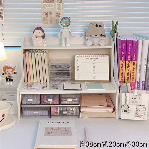 Estante de almacenamiento de escritorio de múltiples capas estante de almacenamiento dormitorio de estudiantes cosméticos organizador de juguetes estante de almacenamiento de artículos diversos de oficina