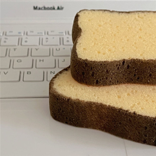 ins Japanese cute toast bread dish towel sponge rag cleaning sponge scouring pad kitchen rag
