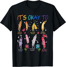 O 74537 Colorful Pencil Emotion Pattern T-Shirt ��ɫǦ��T��