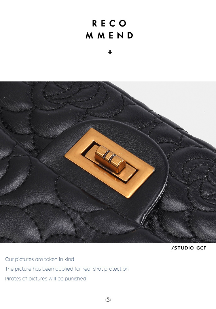 Borsa a tracolla elegante da donna modello camellia con catena_voghion.com