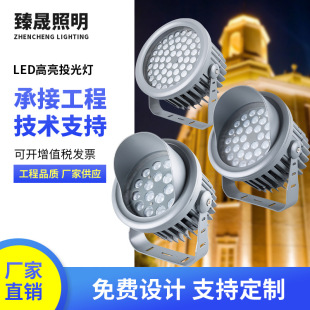 Led flood light round high-power flood light courtyard tree light project outdoor park square projection light