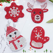 兆顺新款圣诞烫钻烫图创意雪人麋鹿圣诞系列水钻图服装箱包烫钻图