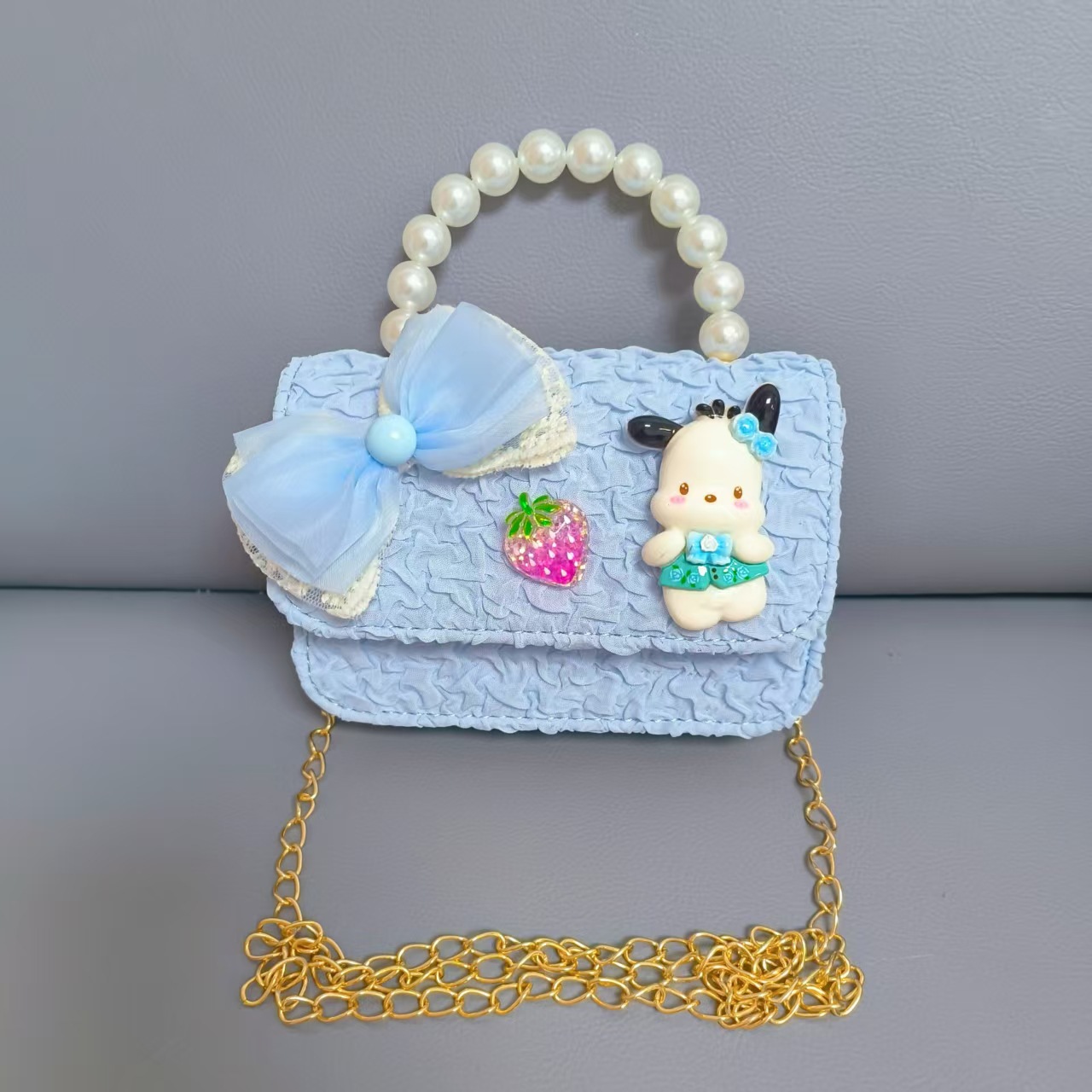 Boom Pearl Princess Handbag Meileti Kulomi Girl Año Nuevo Cartera de Año Nuevo Pequeña bolsa de fragancia