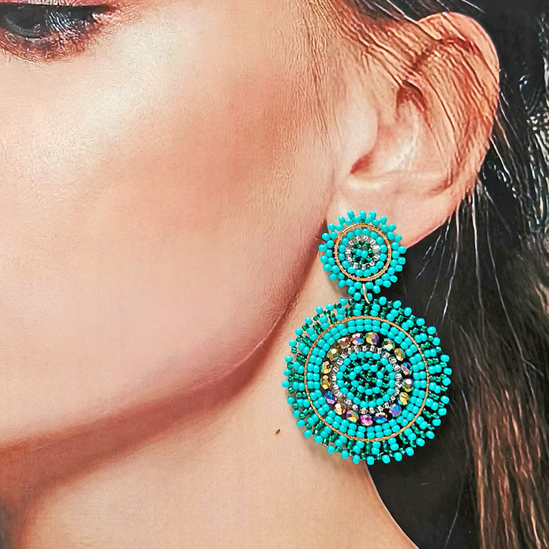 Solid Color Pattern All Seasons Season 1 Pair Retro Solid Color Glass Drop Earrings